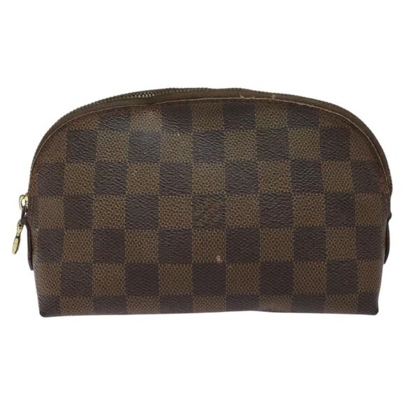 LOUIS VUITTON Damier Ebene Pochette Cosmetic PM Pouch N47516 LV Auth KD199 - Picture 12 of 15